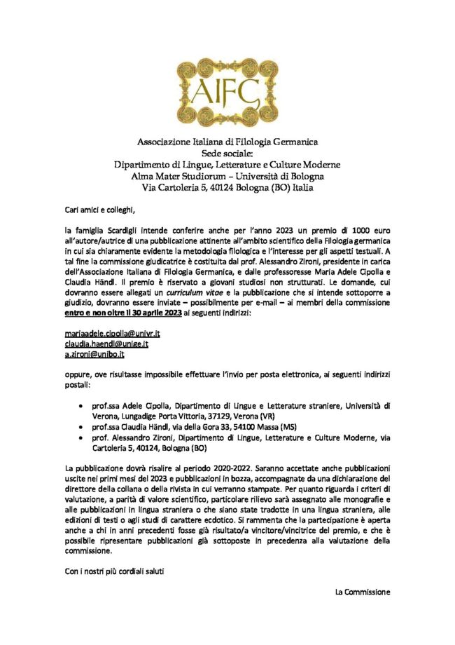 Premio Scardigli 2023