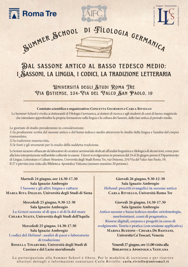 SummerSchool sassone antico Locandina